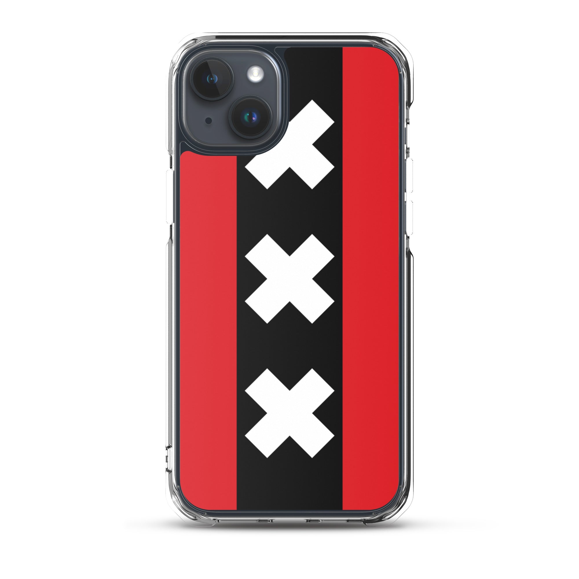 Ajax Telefoonhoesje Amsterdamse Vlag iPhone 15 Plus